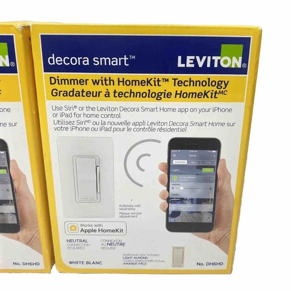 2 Leviton Dimmer With HomeKit Technology Works With Apple HomeKits 2 Units New - Picture 2 of 10